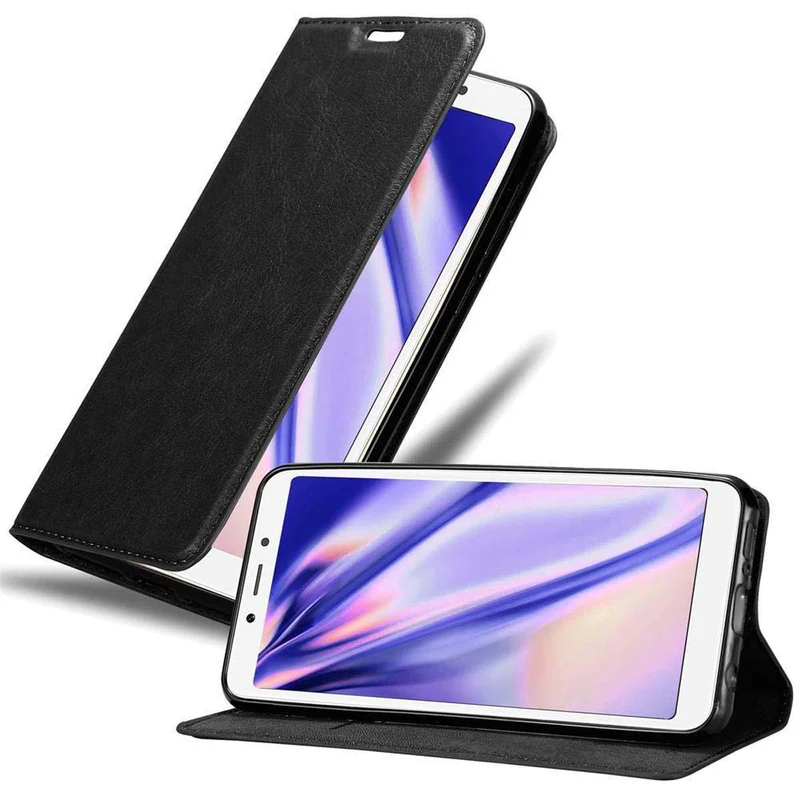Cadorabo Hülle kompatibel mit Xiaomi RedMi 6A Schutzhülle mit Magnetverschluss, Standfunktion und Kartenfach