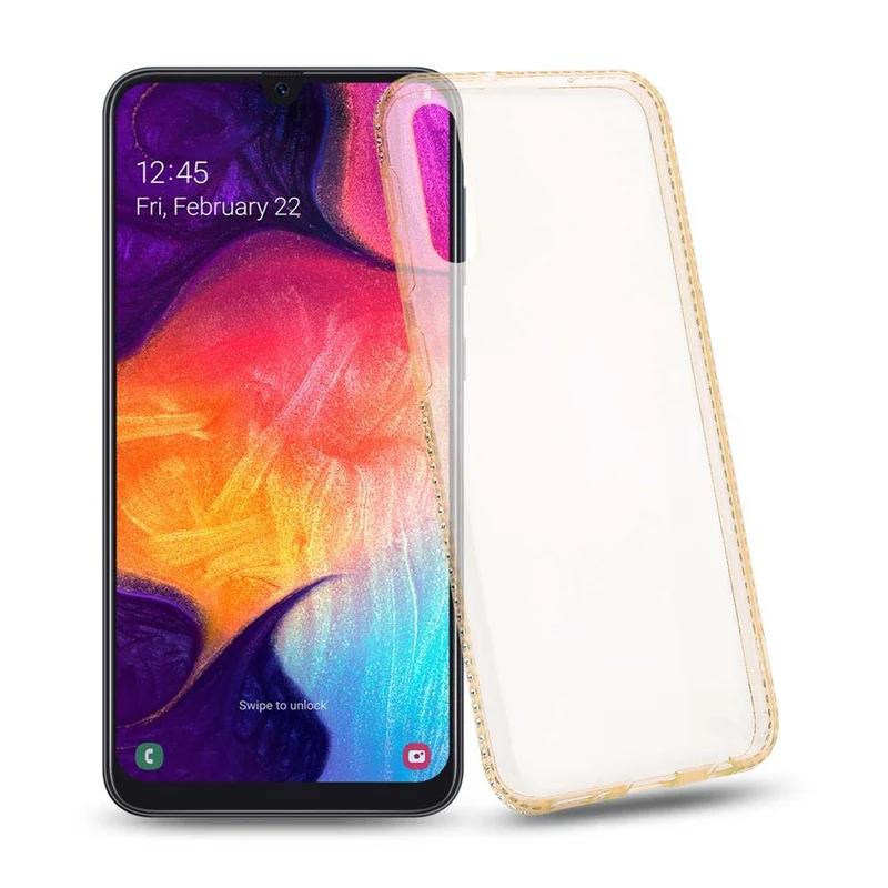 Cadorabo Hülle kompatibel mit Samsung Galaxy A50 4G / A50s / A30s Schutzhülle aus flexiblem TPU Silikon im Strass Design