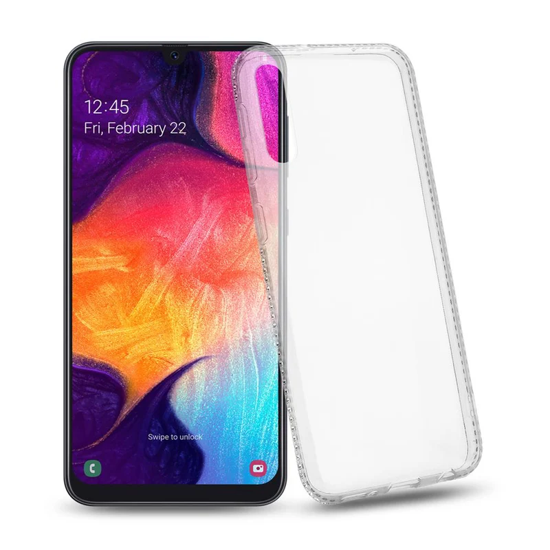 Cadorabo Hülle kompatibel mit Samsung Galaxy A50 4G / A50s / A30s Schutzhülle aus flexiblem TPU Silikon im Strass Design
