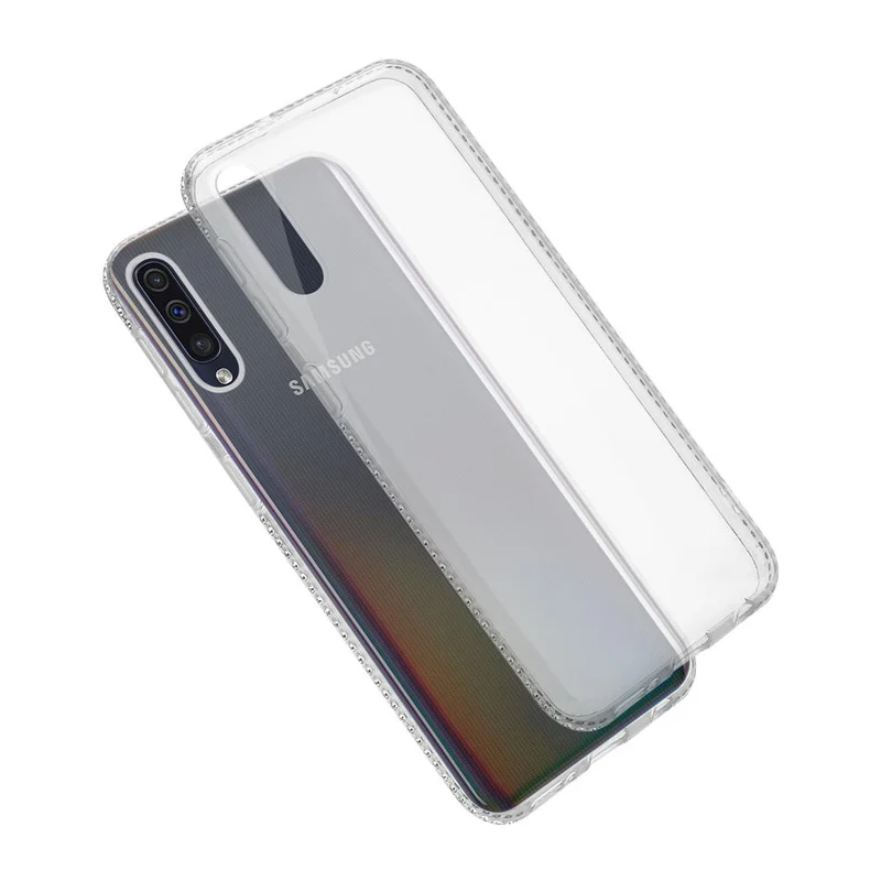 Cadorabo Hülle kompatibel mit Samsung Galaxy A50 4G / A50s / A30s Schutzhülle aus flexiblem TPU Silikon im Strass Design