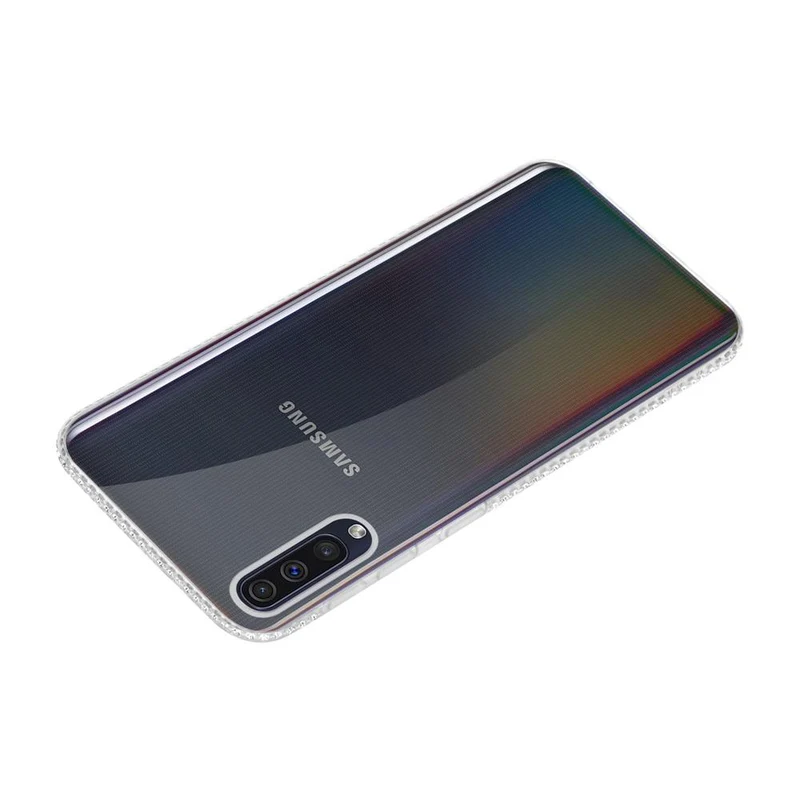 Cadorabo Hülle kompatibel mit Samsung Galaxy A50 4G / A50s / A30s Schutzhülle aus flexiblem TPU Silikon im Strass Design