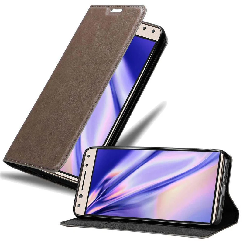 Cadorabo Hülle kompatibel mit Alcatel 5 Schutzhülle mit Magnetverschluss, Standfunktion und Kartenfach
