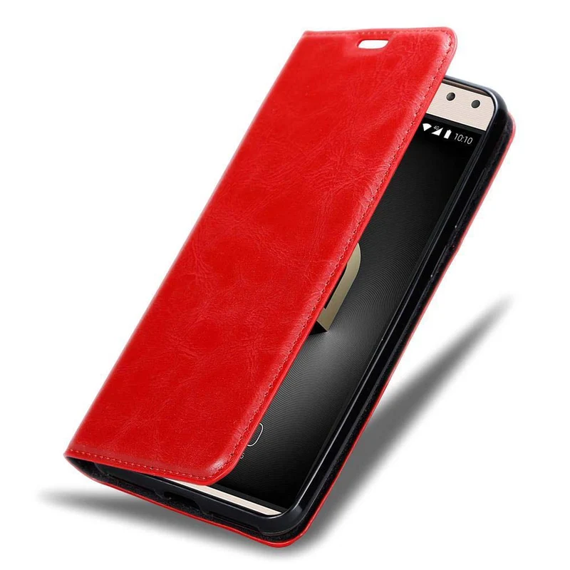 Cadorabo Hülle kompatibel mit Alcatel 5 Schutzhülle mit Magnetverschluss, Standfunktion und Kartenfach
