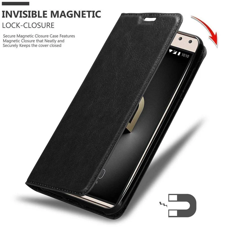 Cadorabo Hülle kompatibel mit Alcatel 5 Schutzhülle mit Magnetverschluss, Standfunktion und Kartenfach