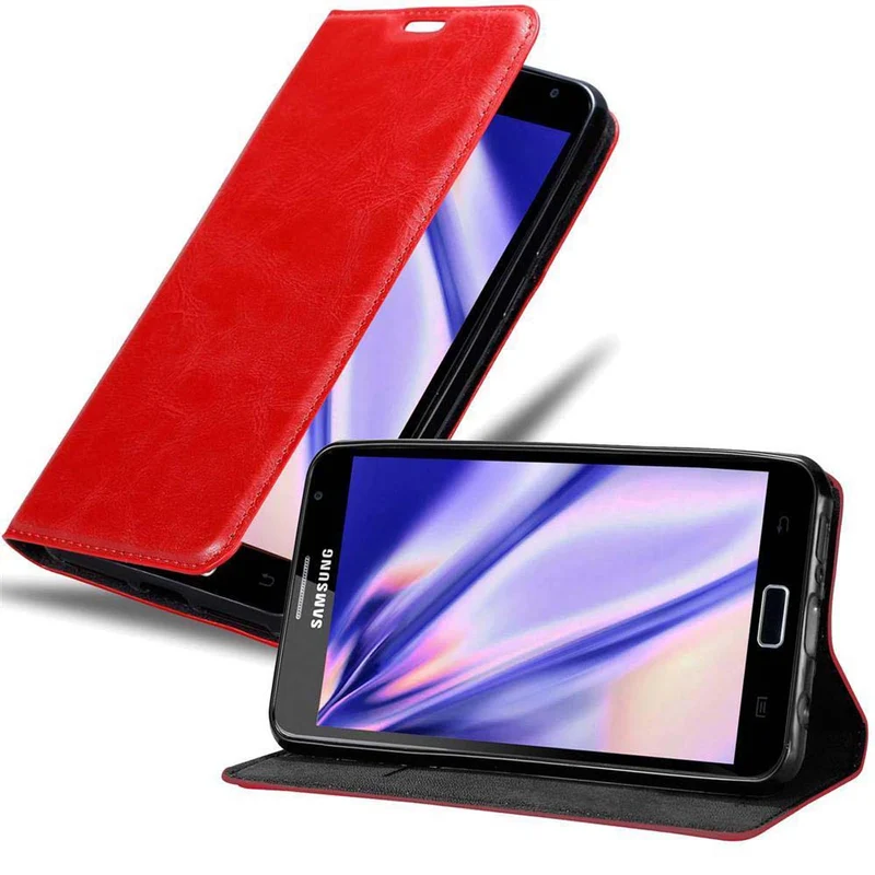 Cadorabo Hülle kompatibel mit Samsung Galaxy NOTE 1 Schutzhülle mit Magnetverschluss, Standfunktion und Kartenfach