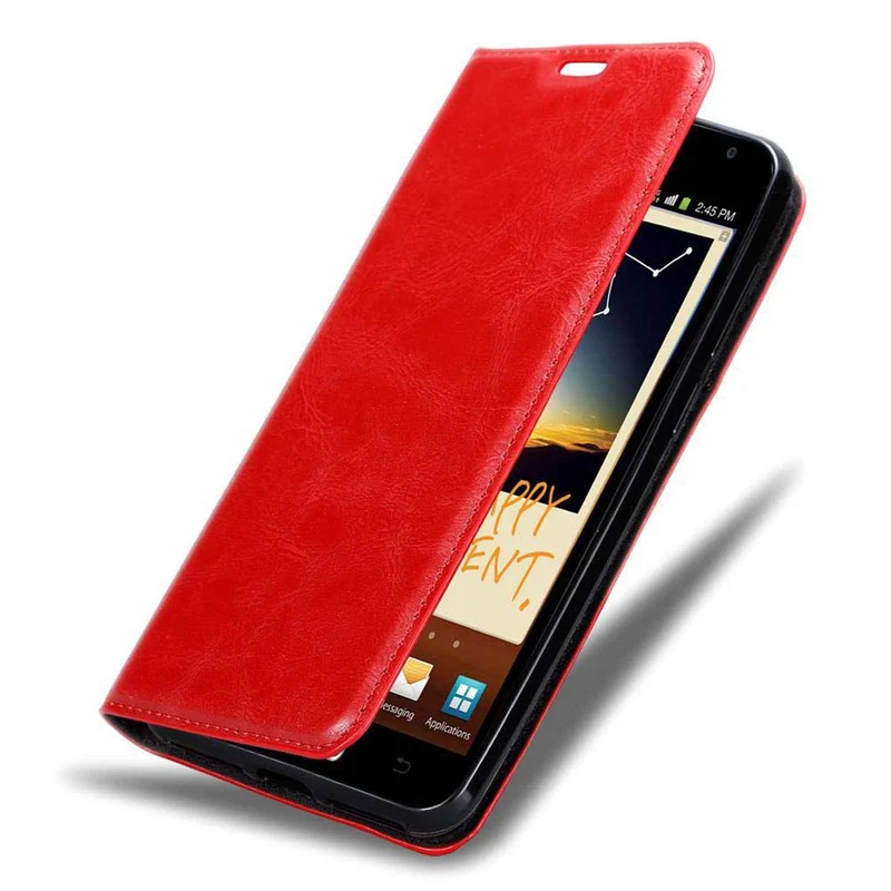 Cadorabo Hülle kompatibel mit Samsung Galaxy NOTE 1 Schutzhülle mit Magnetverschluss, Standfunktion und Kartenfach