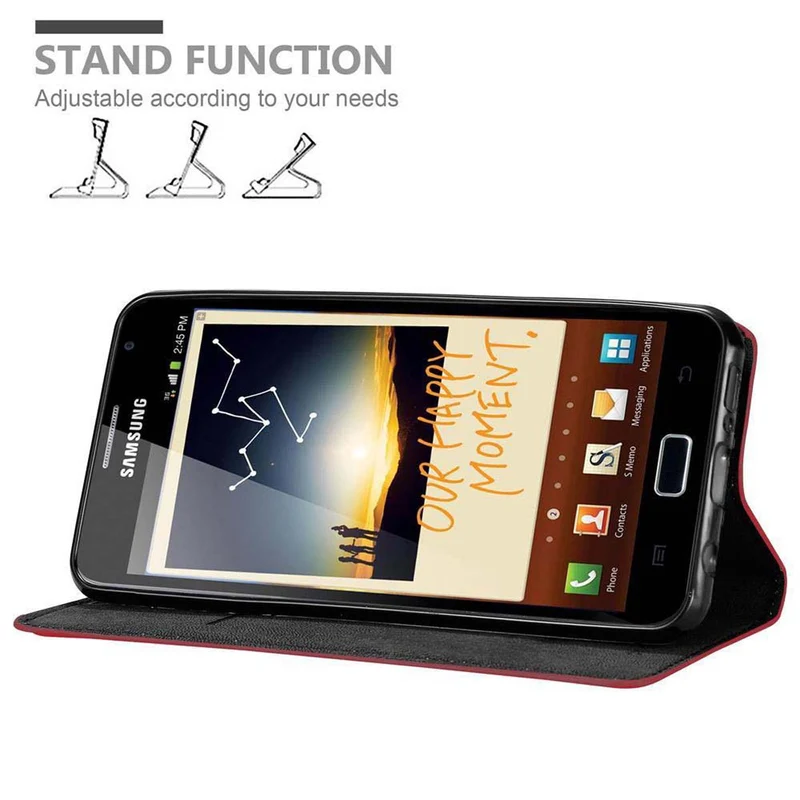 Cadorabo Hülle kompatibel mit Samsung Galaxy NOTE 1 Schutzhülle mit Magnetverschluss, Standfunktion und Kartenfach