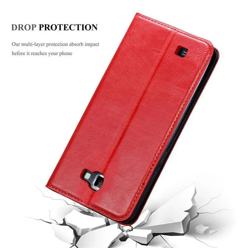 Cadorabo Hülle kompatibel mit Samsung Galaxy NOTE 1 Schutzhülle mit Magnetverschluss, Standfunktion und Kartenfach