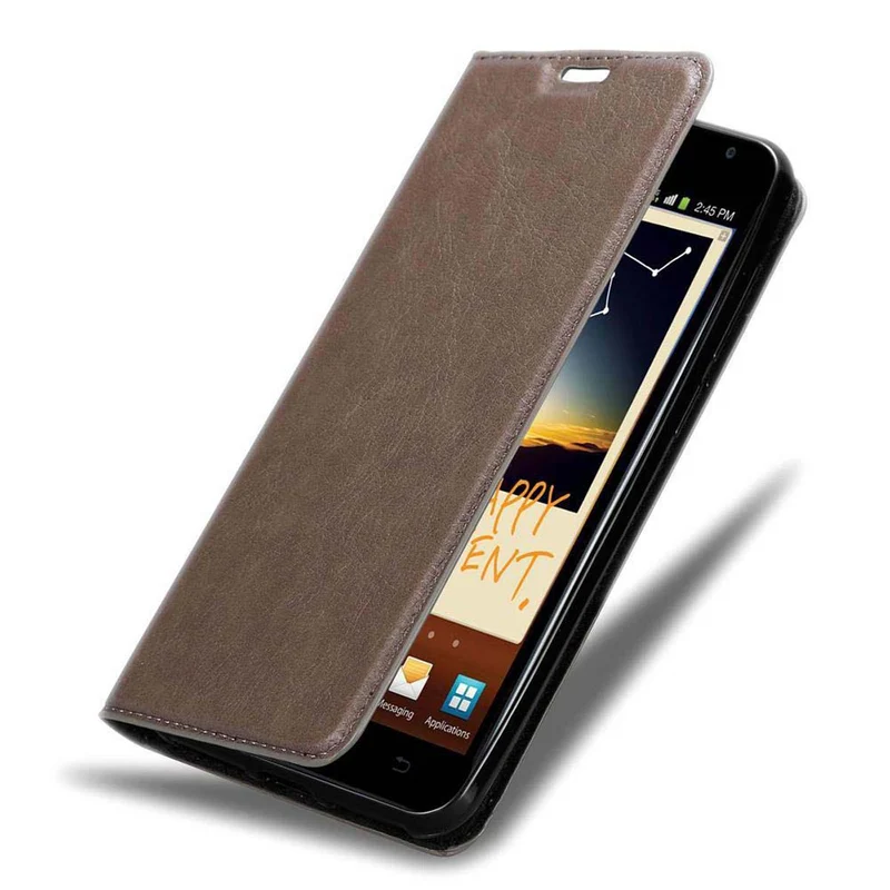 Cadorabo Hülle kompatibel mit Samsung Galaxy NOTE 1 Schutzhülle mit Magnetverschluss, Standfunktion und Kartenfach
