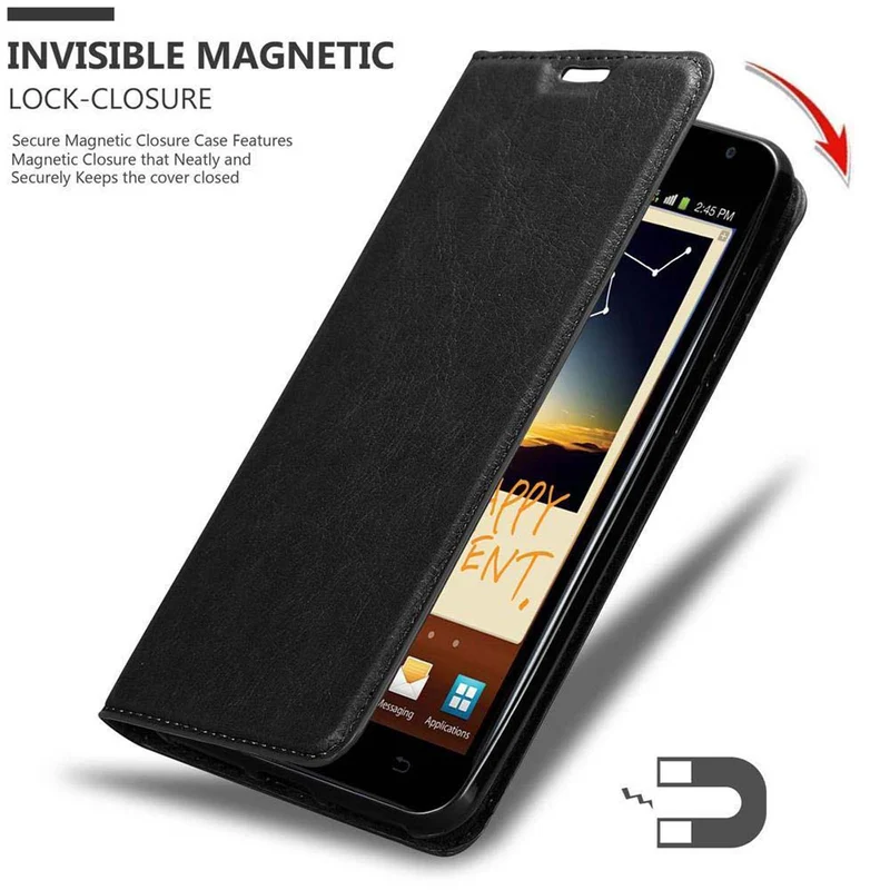 Cadorabo Hülle kompatibel mit Samsung Galaxy NOTE 1 Schutzhülle mit Magnetverschluss, Standfunktion und Kartenfach