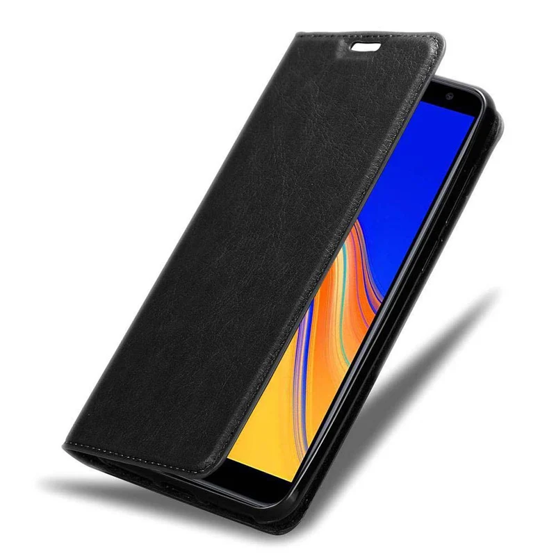 Cadorabo Hülle kompatibel mit Samsung Galaxy J6 PLUS Schutzhülle mit Magnetverschluss, Standfunktion und Kartenfach