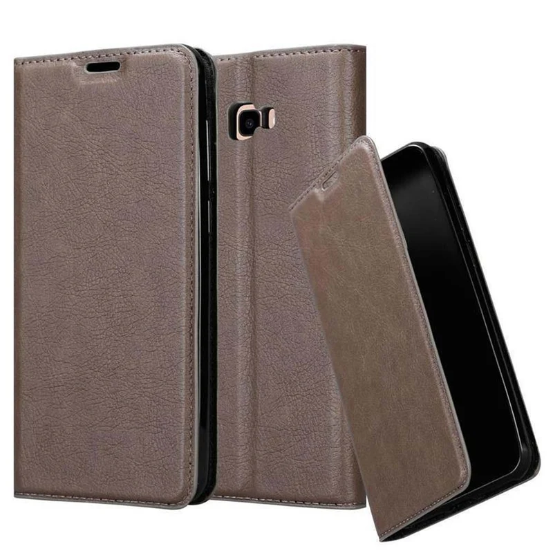 Cadorabo Hülle kompatibel mit Samsung Galaxy J4 PLUS / J4 PRIME / J4 CORE Schutzhülle mit Magnetverschluss, Standfunktion und Kartenfach