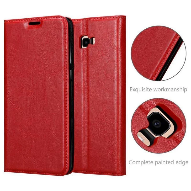 Cadorabo Hülle kompatibel mit Samsung Galaxy J4 PLUS / J4 PRIME / J4 CORE Schutzhülle mit Magnetverschluss, Standfunktion und Kartenfach