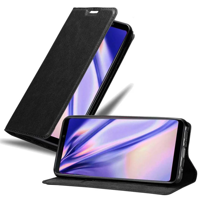 Cadorabo Hülle kompatibel mit Samsung Galaxy A9 2018 Schutzhülle mit Magnetverschluss, Standfunktion und Kartenfach
