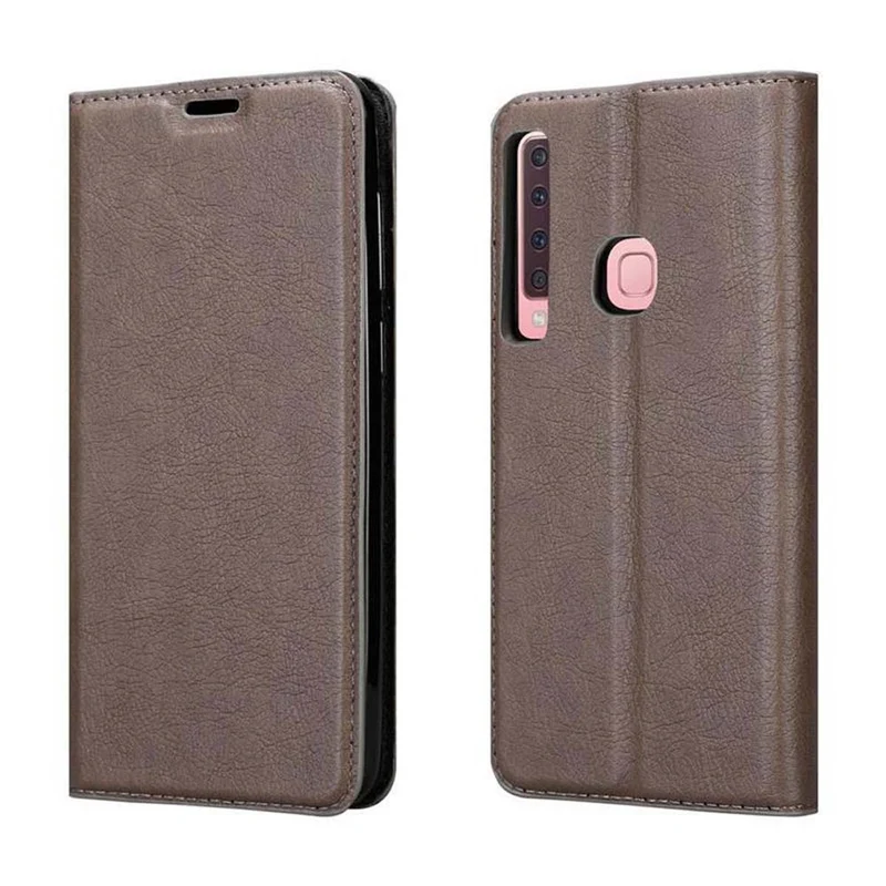 Cadorabo Hülle kompatibel mit Samsung Galaxy A9 2018 Schutzhülle mit Magnetverschluss, Standfunktion und Kartenfach
