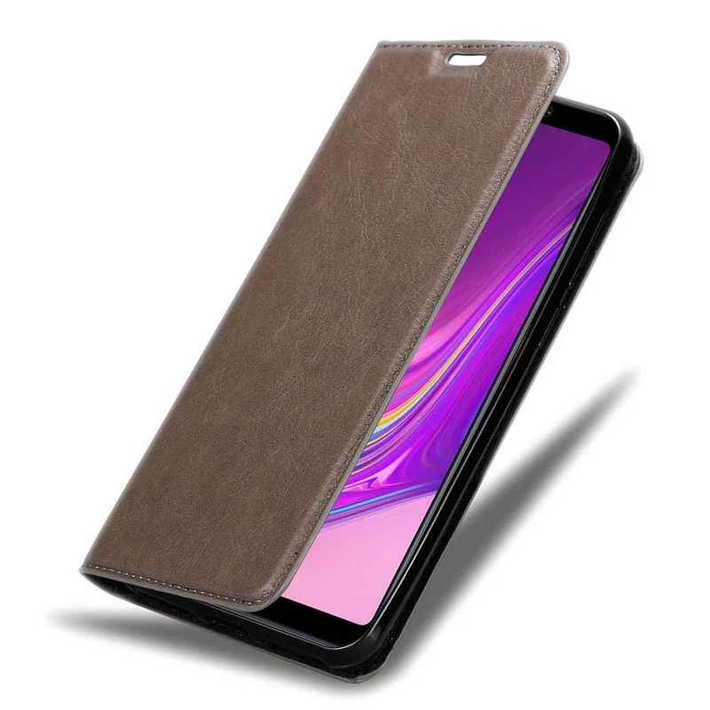 Cadorabo Hülle kompatibel mit Samsung Galaxy A9 2018 Schutzhülle mit Magnetverschluss, Standfunktion und Kartenfach