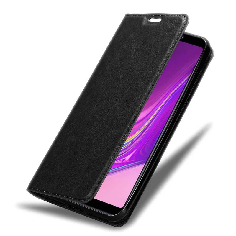 Cadorabo Hülle kompatibel mit Samsung Galaxy A9 2018 Schutzhülle mit Magnetverschluss, Standfunktion und Kartenfach
