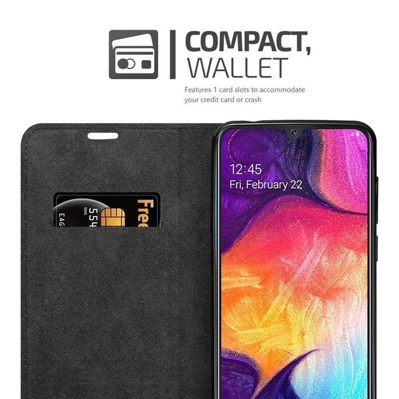 Cadorabo Hülle kompatibel mit Samsung Galaxy A50 4G / A50s / A30s Schutzhülle mit Magnetverschluss, Standfunktion und Kartenfach