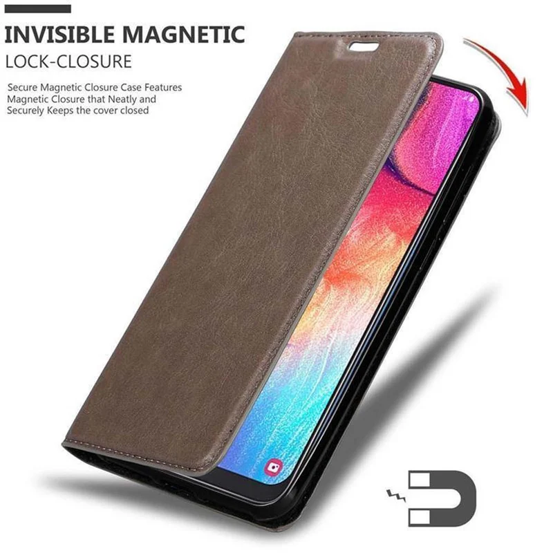 Cadorabo Hülle kompatibel mit Samsung Galaxy A50 4G / A50s / A30s Schutzhülle mit Magnetverschluss, Standfunktion und Kartenfach