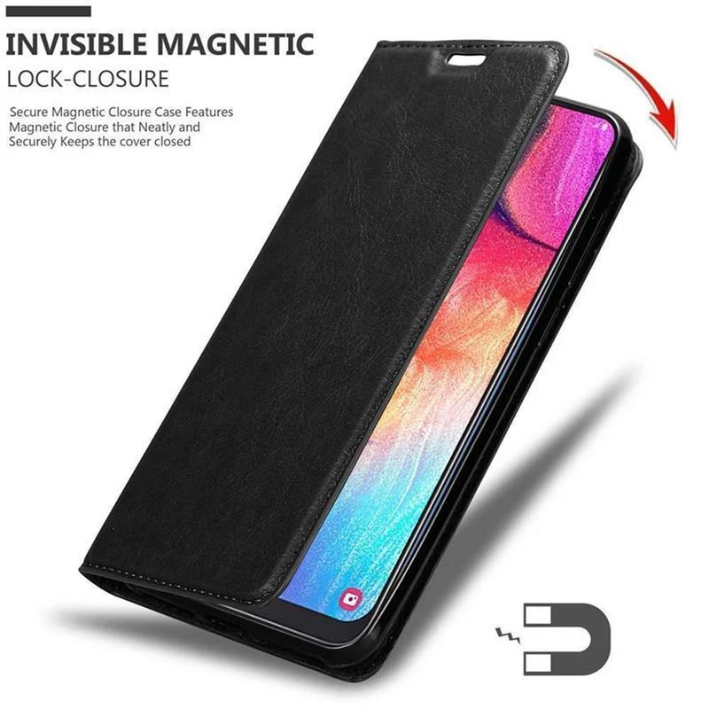 Cadorabo Hülle kompatibel mit Samsung Galaxy A50 4G / A50s / A30s Schutzhülle mit Magnetverschluss, Standfunktion und Kartenfach