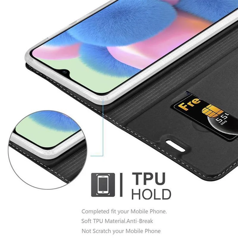 Cadorabo Hülle kompatibel mit Samsung Galaxy A50 4G / A50s / A30s Schutzhülle mit Magnetverschluss, Standfunktion und Kartenfach
