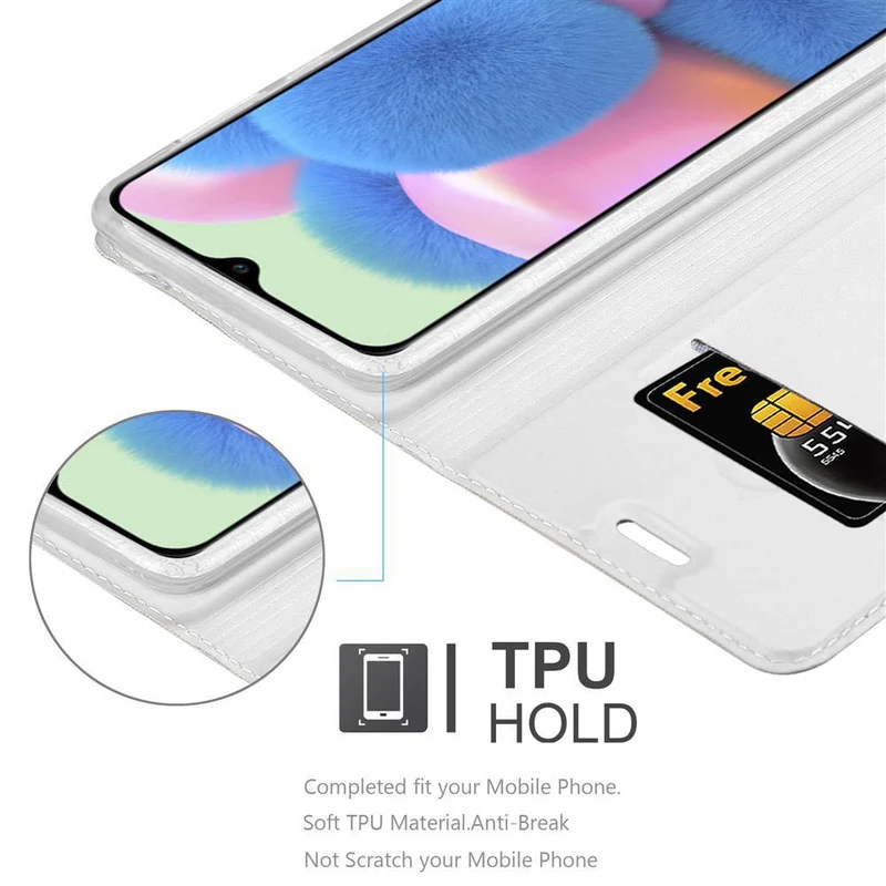 Cadorabo Hülle kompatibel mit Samsung Galaxy A50 4G / A50s / A30s Schutzhülle mit Magnetverschluss, Standfunktion und Kartenfach