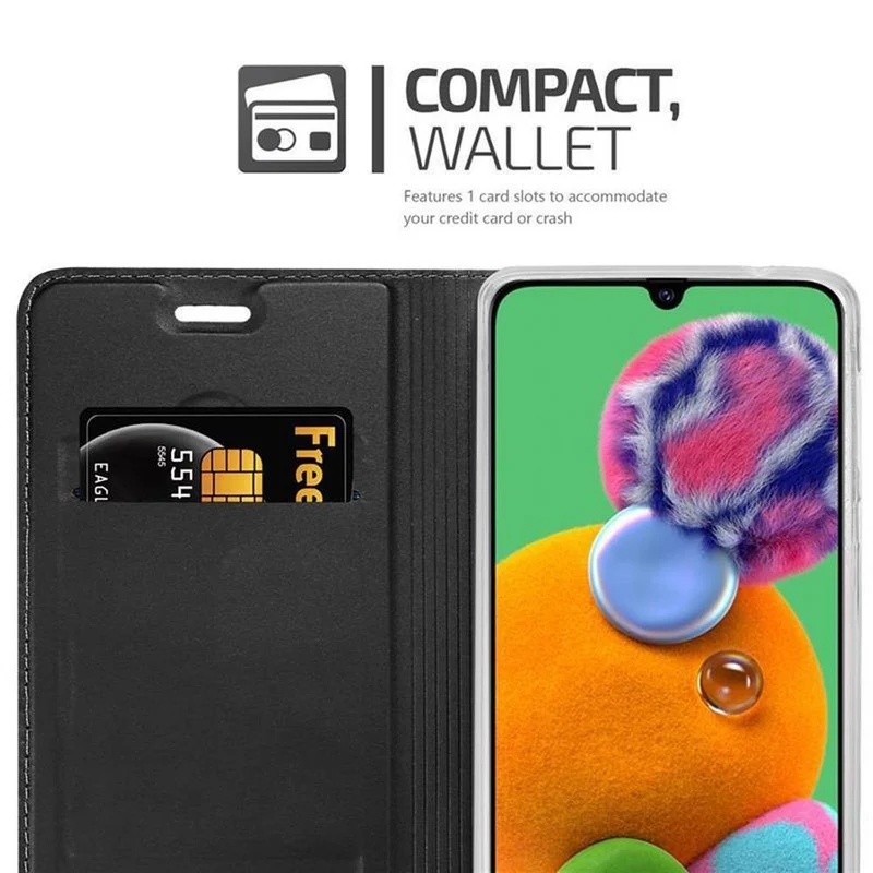 Cadorabo Hülle kompatibel mit Samsung Galaxy A90 5G Schutzhülle mit Magnetverschluss, Standfunktion und Kartenfach
