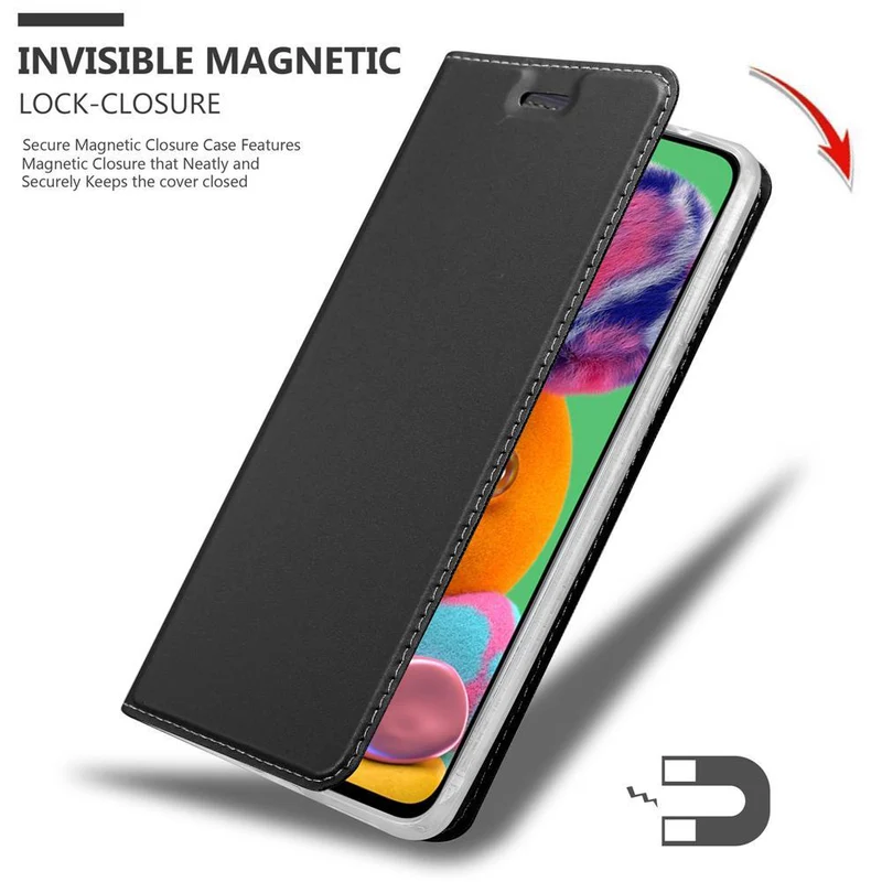 Cadorabo Hülle kompatibel mit Samsung Galaxy A90 5G Schutzhülle mit Magnetverschluss, Standfunktion und Kartenfach