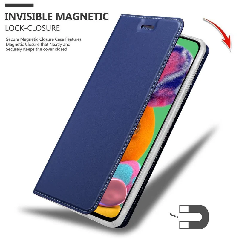 Cadorabo Hülle kompatibel mit Samsung Galaxy A90 5G Schutzhülle mit Magnetverschluss, Standfunktion und Kartenfach