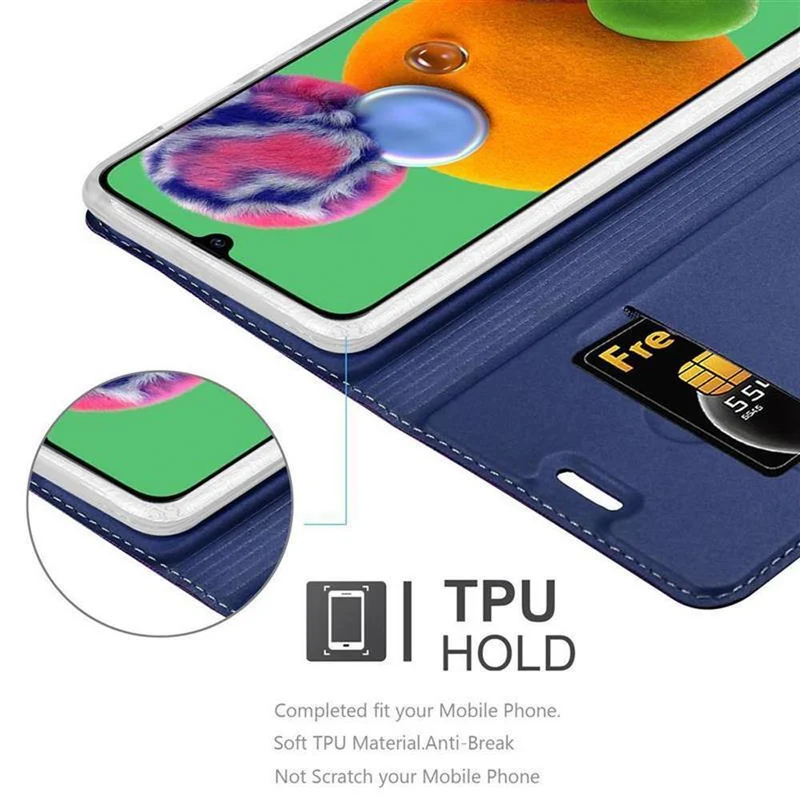 Cadorabo Hülle kompatibel mit Samsung Galaxy A90 5G Schutzhülle mit Magnetverschluss, Standfunktion und Kartenfach