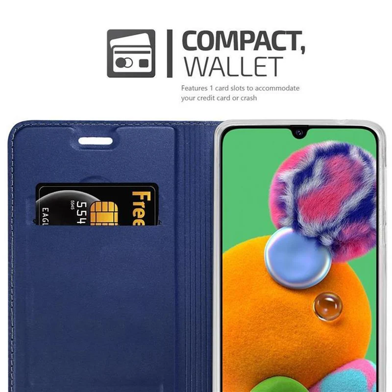 Cadorabo Hülle kompatibel mit Samsung Galaxy A90 5G Schutzhülle mit Magnetverschluss, Standfunktion und Kartenfach
