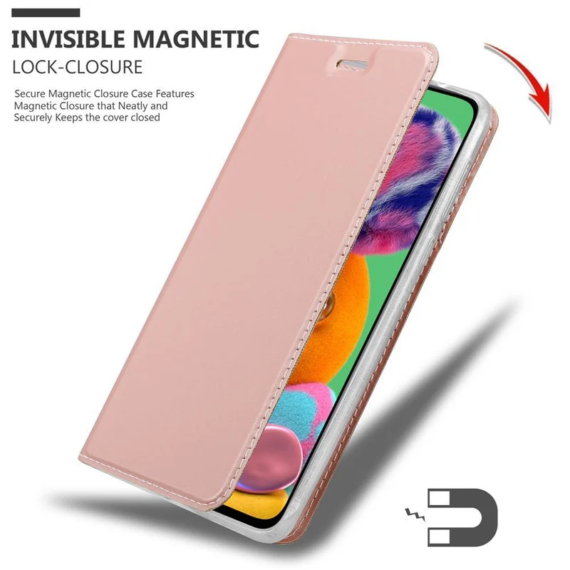 Cadorabo Hülle kompatibel mit Samsung Galaxy A90 5G Schutzhülle mit Magnetverschluss, Standfunktion und Kartenfach