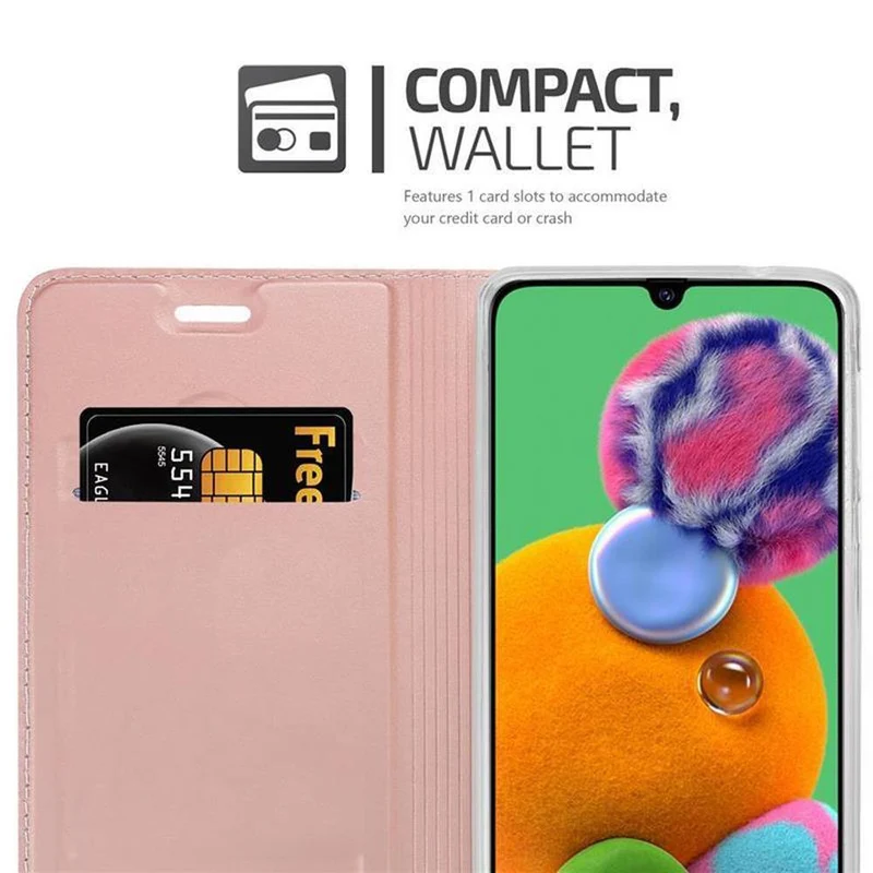 Cadorabo Hülle kompatibel mit Samsung Galaxy A90 5G Schutzhülle mit Magnetverschluss, Standfunktion und Kartenfach