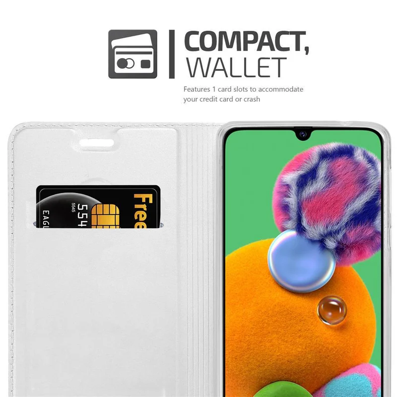 Cadorabo Hülle kompatibel mit Samsung Galaxy A90 5G Schutzhülle mit Magnetverschluss, Standfunktion und Kartenfach