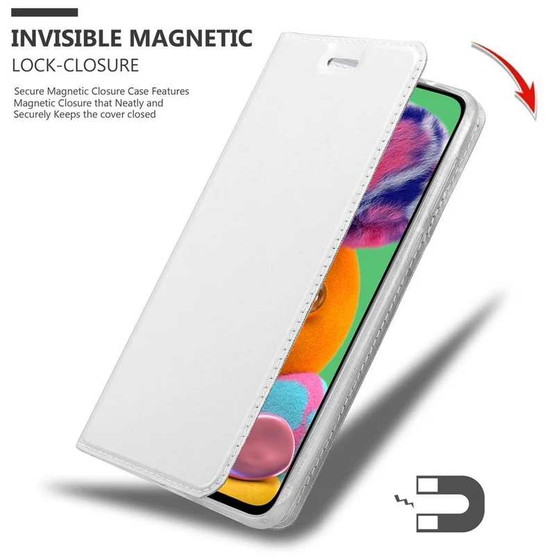 Cadorabo Hülle kompatibel mit Samsung Galaxy A90 5G Schutzhülle mit Magnetverschluss, Standfunktion und Kartenfach