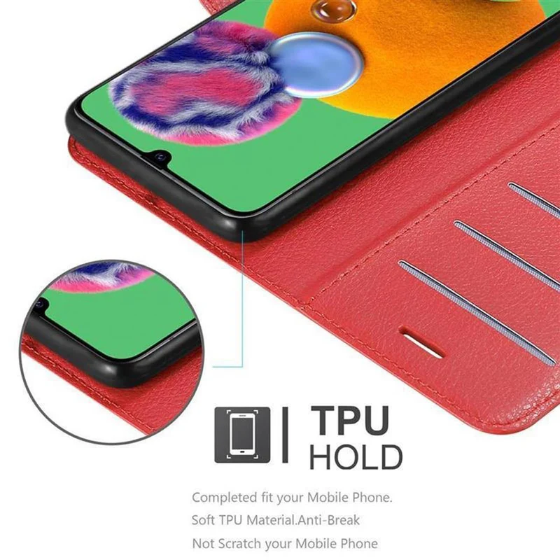 Cadorabo Hülle kompatibel mit Samsung Galaxy A90 5G Schutzhülle mit Magnetverschluss, Standfunktion und Kartenfach