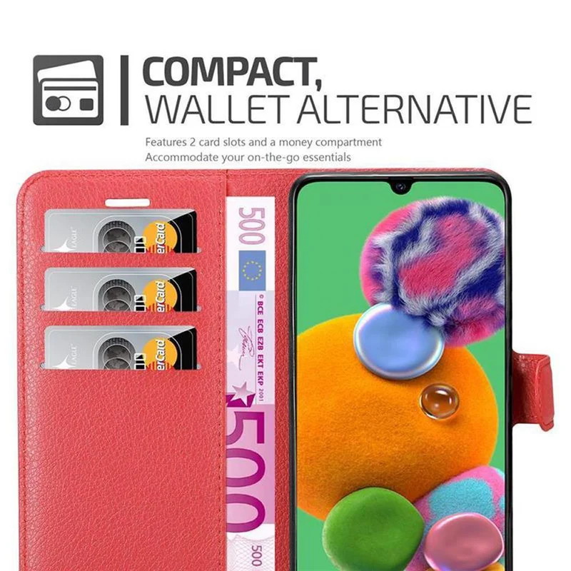 Cadorabo Hülle kompatibel mit Samsung Galaxy A90 5G Schutzhülle mit Magnetverschluss, Standfunktion und Kartenfach