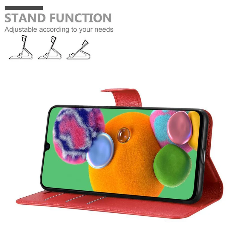 Cadorabo Hülle kompatibel mit Samsung Galaxy A90 5G Schutzhülle mit Magnetverschluss, Standfunktion und Kartenfach
