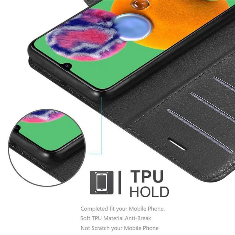 Cadorabo Hülle kompatibel mit Samsung Galaxy A90 5G Schutzhülle mit Magnetverschluss, Standfunktion und Kartenfach