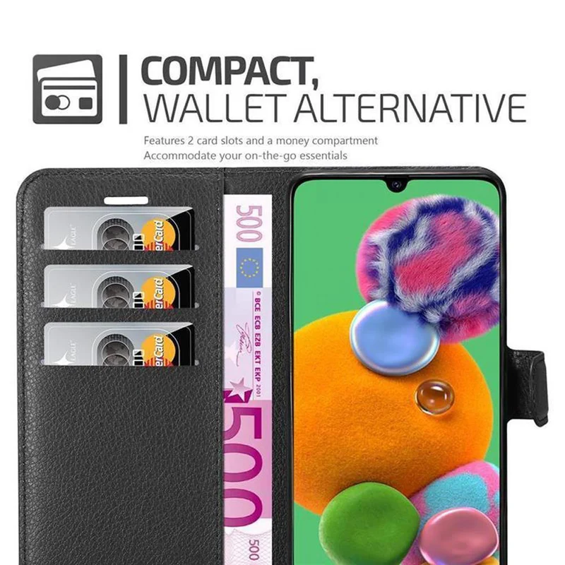Cadorabo Hülle kompatibel mit Samsung Galaxy A90 5G Schutzhülle mit Magnetverschluss, Standfunktion und Kartenfach
