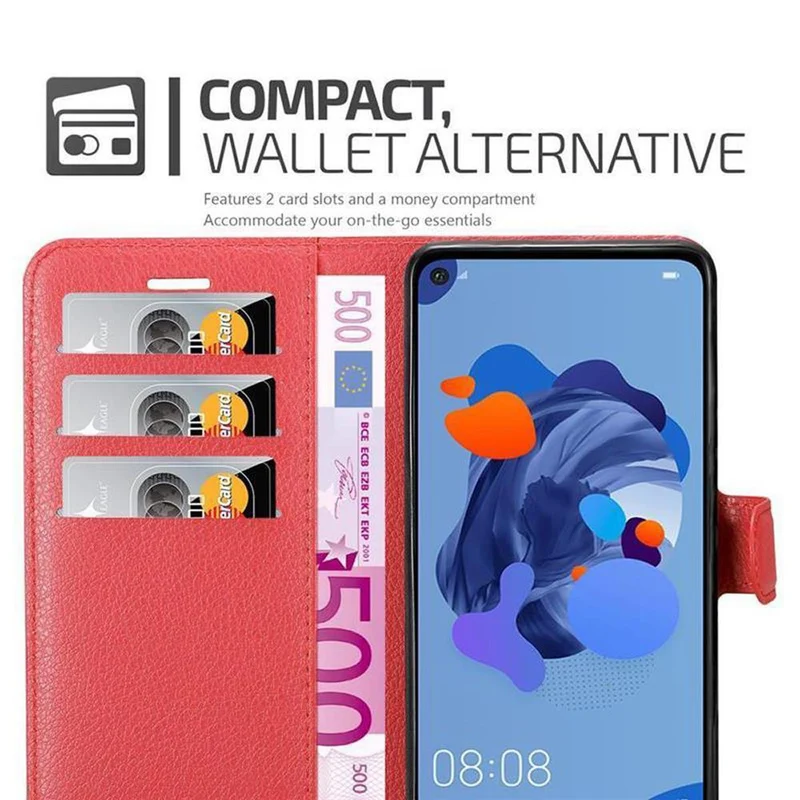 Cadorabo Hülle kompatibel mit Huawei MATE 30 LITE Schutzhülle mit Magnetverschluss, Standfunktion und Kartenfach