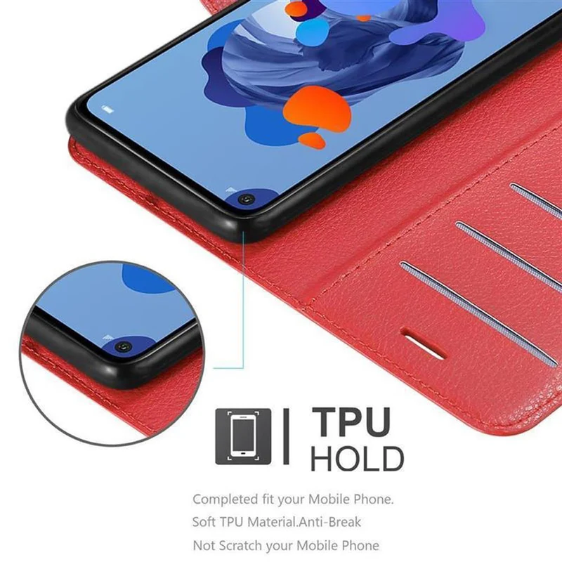 Cadorabo Hülle kompatibel mit Huawei MATE 30 LITE Schutzhülle mit Magnetverschluss, Standfunktion und Kartenfach