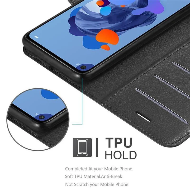 Cadorabo Hülle kompatibel mit Huawei MATE 30 LITE Schutzhülle mit Magnetverschluss, Standfunktion und Kartenfach