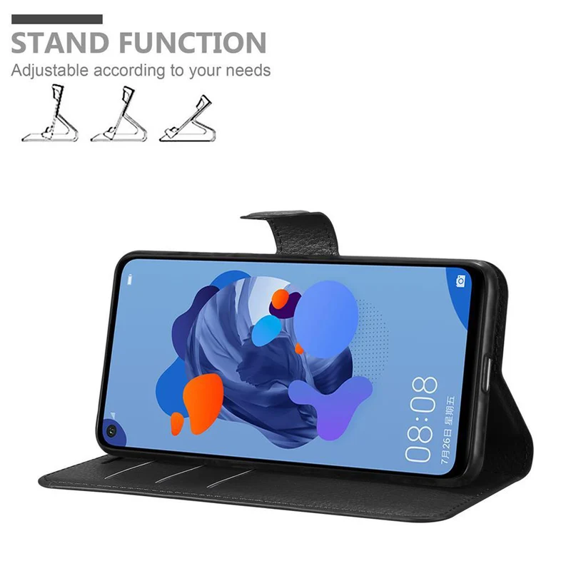Cadorabo Hülle kompatibel mit Huawei MATE 30 LITE Schutzhülle mit Magnetverschluss, Standfunktion und Kartenfach
