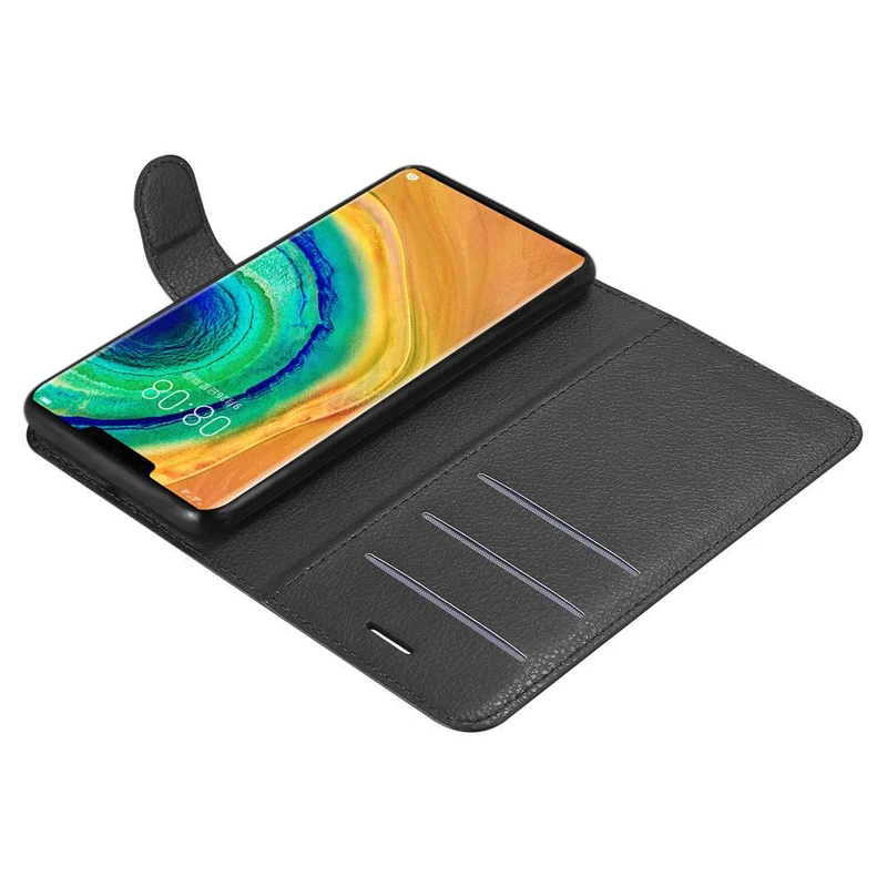 Cadorabo Hülle kompatibel mit Huawei MATE 30 PRO Schutzhülle mit Magnetverschluss, Standfunktion und Kartenfach