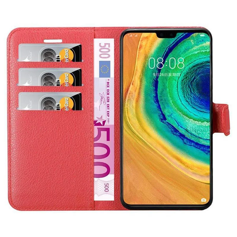 Cadorabo Hülle kompatibel mit Huawei MATE 30 Schutzhülle mit Magnetverschluss, Standfunktion und Kartenfach