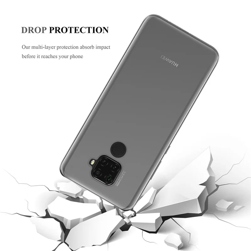 Cadorabo Hülle kompatibel mit Huawei MATE 30 LITE Schutzhülle aus flexiblem TPU Silikon