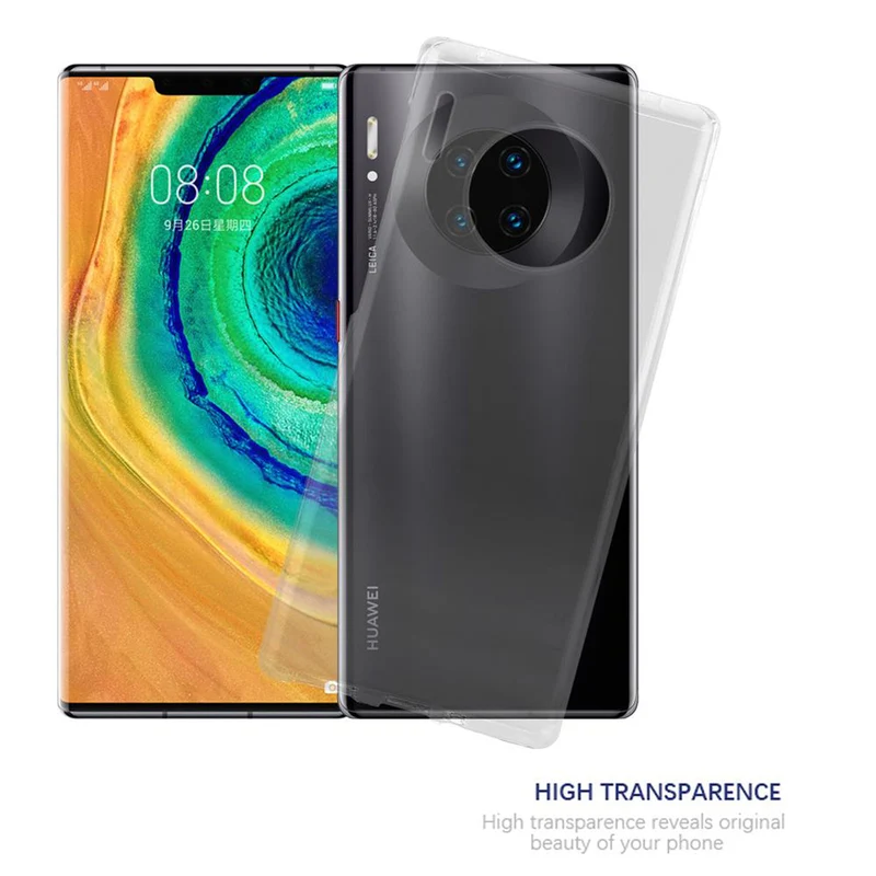 Cadorabo Hülle kompatibel mit Huawei MATE 30 PRO Schutzhülle aus flexiblem TPU Silikon