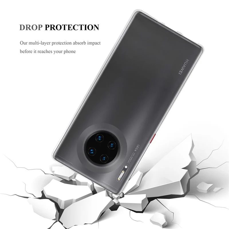Cadorabo Hülle kompatibel mit Huawei MATE 30 PRO Schutzhülle aus flexiblem TPU Silikon