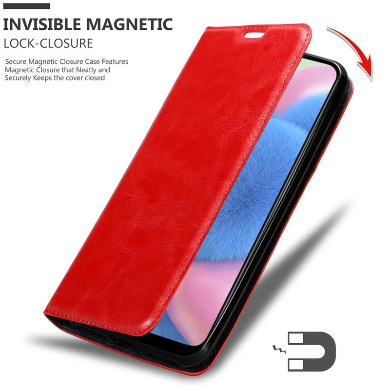 Cadorabo Hülle kompatibel mit Samsung Galaxy A50 4G / A50s / A30s Schutzhülle mit Magnetverschluss, Standfunktion und Kartenfach